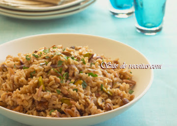 Risoto rápido de bacalhau