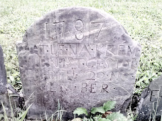 Pennsylvania Dutch slate tombstone