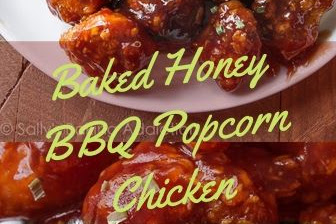 Baked Honey BBQ Popcorn Chicken