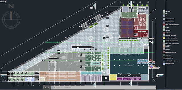 Islamic Cultural Center in AutoCAD  