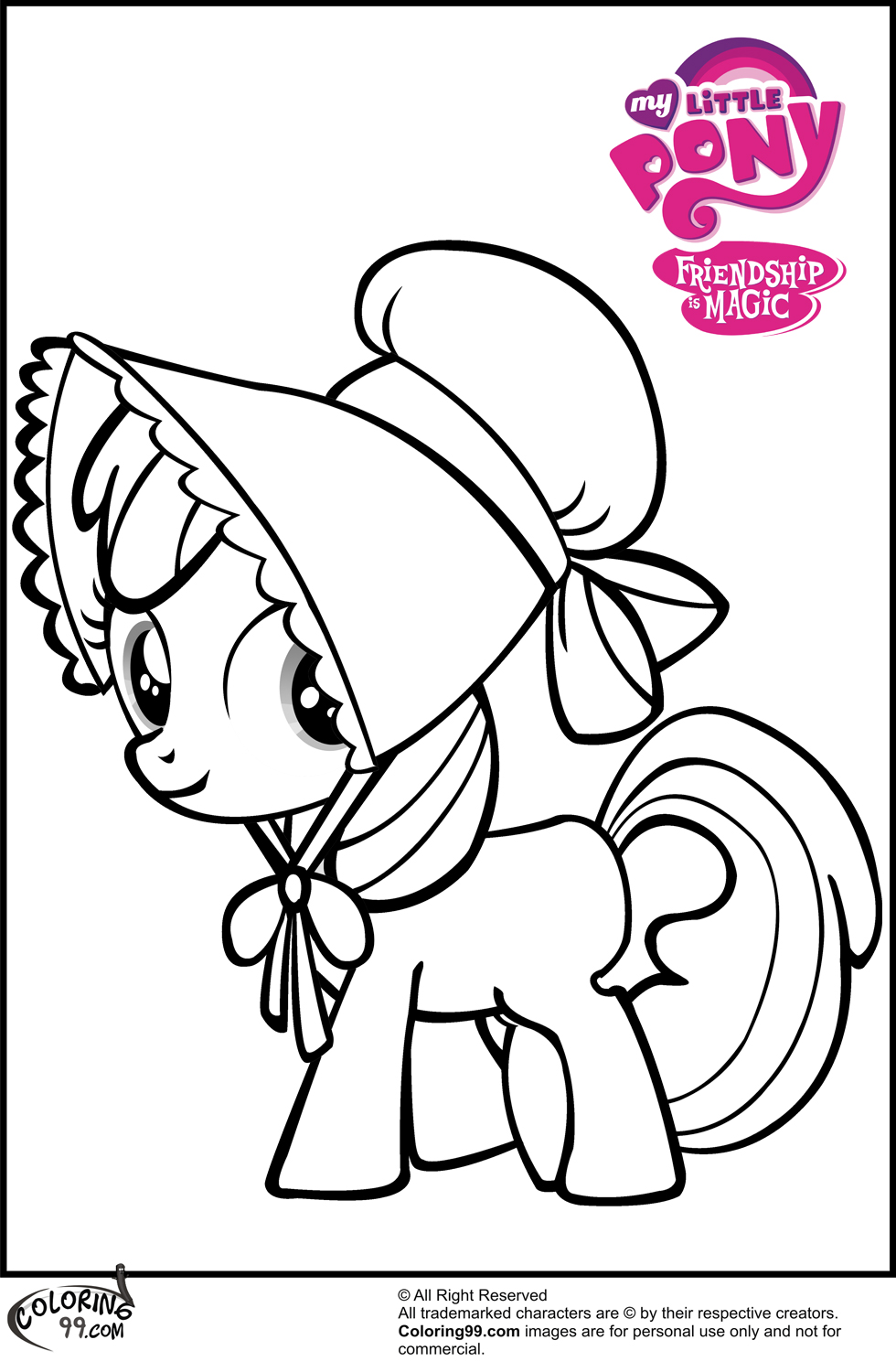 apple bloom in classic outfits coloring pages