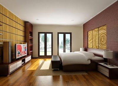 Bedroom with Brown Color