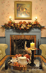 Lovely Things- Fall Mantel-Treasure Hunt Thursday- Blog Link Up Party- From My Front Porch To Yours