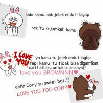 Kumpulan Foto DP BBM Sticker LINE yang Lucu, Imut dan Romantis Terbaru 