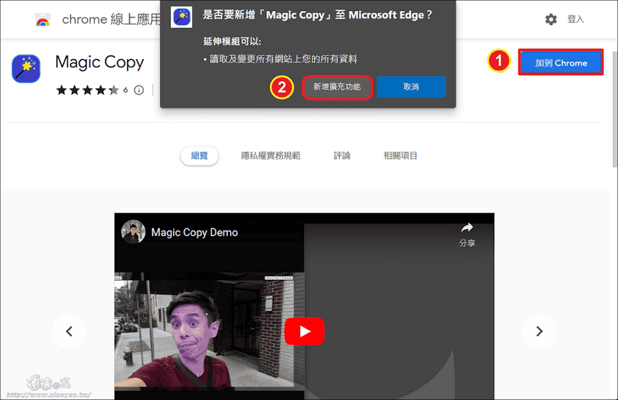 Magic Copy 擴充功能：對網頁圖片直接摳圖