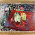Fruit in Yellow Bowl on Red Table