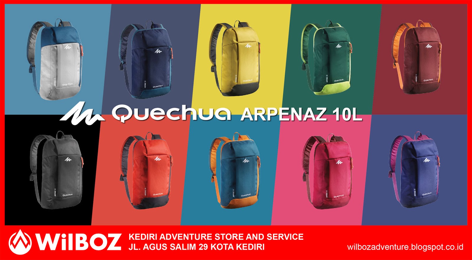 Tas Quechua  Tipe Arpenaz 10 Toko Outdoor Wilboz 