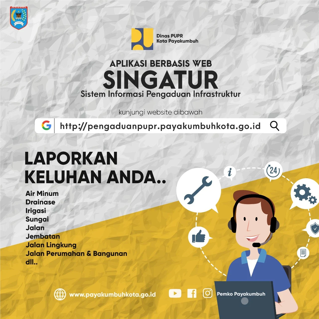 Inovasi Dinas PUPR Kota Payakumbuh, Aplikasi SINGATUR.