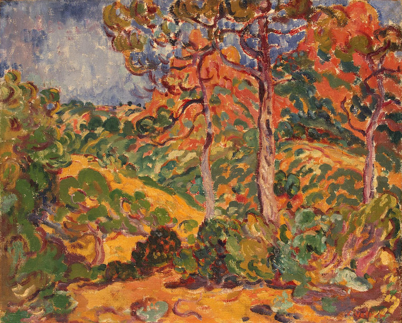 Sunlight under the Trees by Louis Valtat - Landscape Paintings from Hermitage Museum