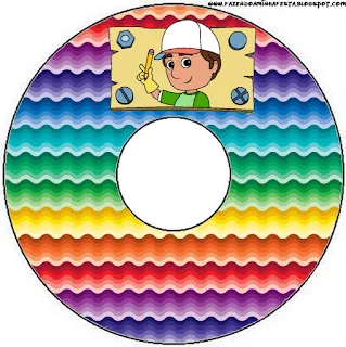 Handy Manny Party,Free Printable CD Labels.