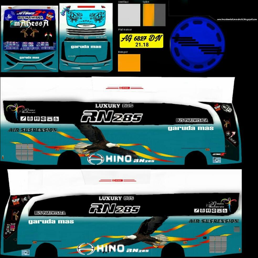Kumpulan Mentahan dan Stiker  Livery Bus  Simulator Indonesia 