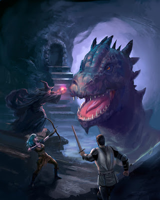 Dragon D&D painting by Jeff Ward