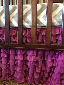 Purple Crib Skirt for Baby Nursery