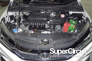 SUPERCIRCUIT Front Strut Bar/ Front Tower Bar made for the 6th generation Honda City GM6.