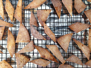 baked cinnamon sugar tortilla crisps