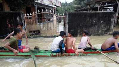 Sungai Cibinuangeun dan Cibaliung Meluap, Lima Desa di Wanasalam Terendam