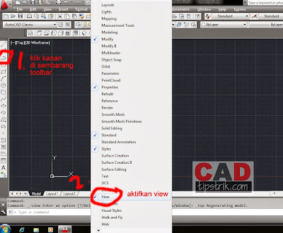 Cara Merubah Tampilan 2D ke 3D Interface AutoCAD