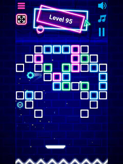 Gameplay de Brick Breaker Neon