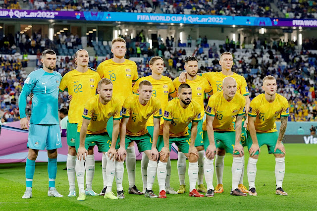 SELECCIÓN DE AUSTRALIA. Temporada 2022-23. Matthew Ryan, Jackson Irvine, Harry Souttar, Craig Goodwin, Mathew Leckie, Mitchell Duke, Nathaniel Atkinson, Kye Rowles, Aziz Behich, Aaron Mooy, Riley McGree. SELECCIÓN DE FRANCIA 4 SELECCIÓN DE AUSTRALIA 1 Martes 22/11/2022, 20:00 horas. XXII Copa Mundial de fútbol de la FIFA Catar 2022, fase de grupos, Grupo D, jornada 1. Al Wakrah, Catar, Al Janoub Stadium: 40.875 espectadores. GOLES: ⚽0-1: 9’, Craig Goodwin. ⚽1-1: 27’, Adrien Rabiot. ⚽2-1: 32’, Olivier Giroud. ⚽3-1: 68’, Kylian Mbappé. ⚽4-1: 71’, Olivier Giroud.