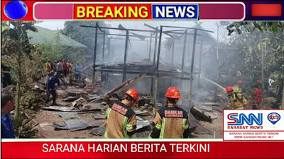 Diduga Gegara korsleting, Rumah Panggung Warga Dolangang Pinrang Ludes Terbakar 