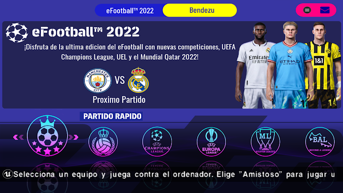  TODAS LAS CAMARAS PARA MI MOD EFOOTBALL 2022 PPSSPP +50 ESTADIOS, UCL COMPLETA, LIGAS & MODO MANAGER MEJORADO