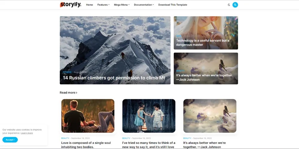 The image shows thatStoryify Blogger Template is best adsense ready blogger template.