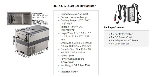 Mini Car Refrigerator Fridge Freezer Dual DC AC Portable Cooler