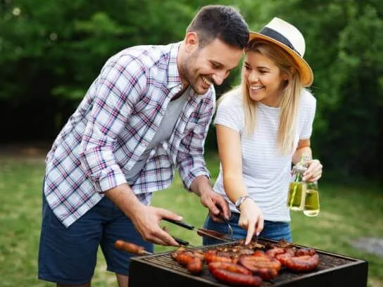 Couple Making Barbecue