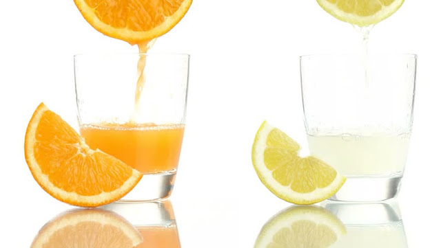 Lemon or orange juice