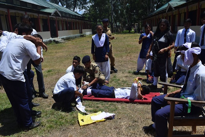 DDMA conduct Mock Drill in Various School of Dima Hasao with students today