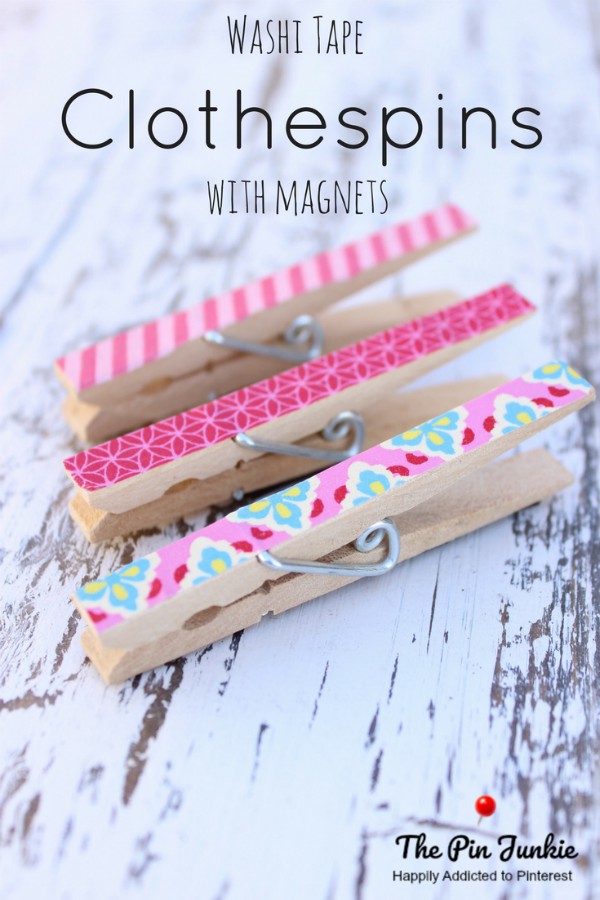 Washi Tape Clothespins