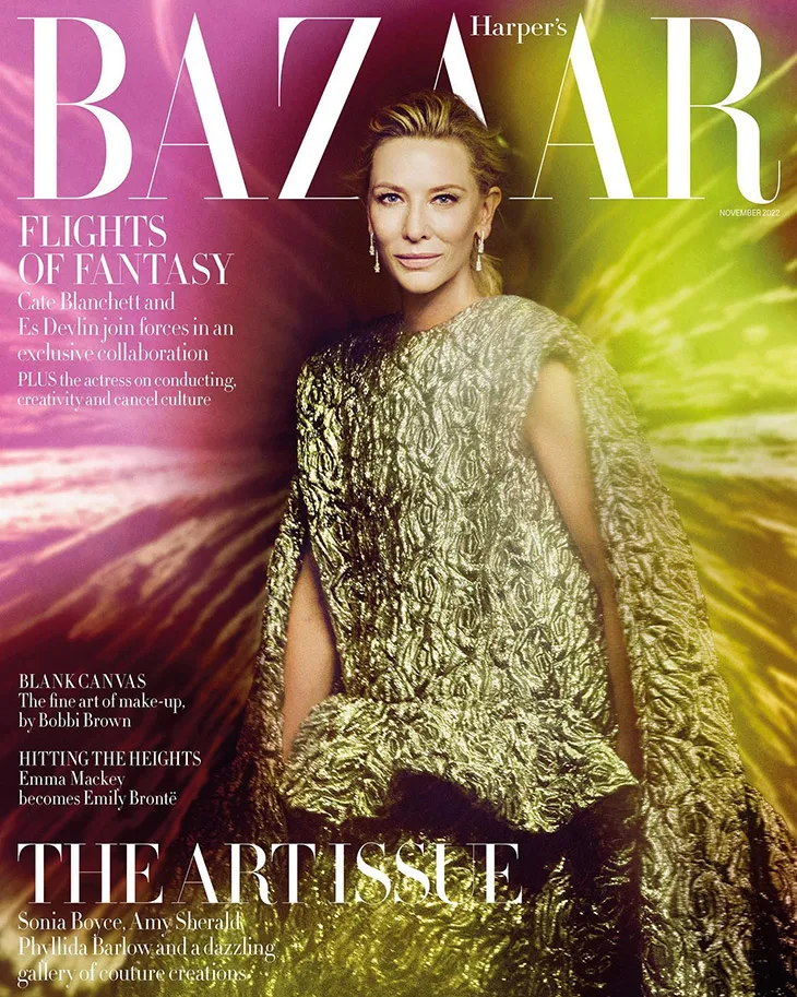 Cate Blanchett goes glam for Harper's Bazaar UK November 2022