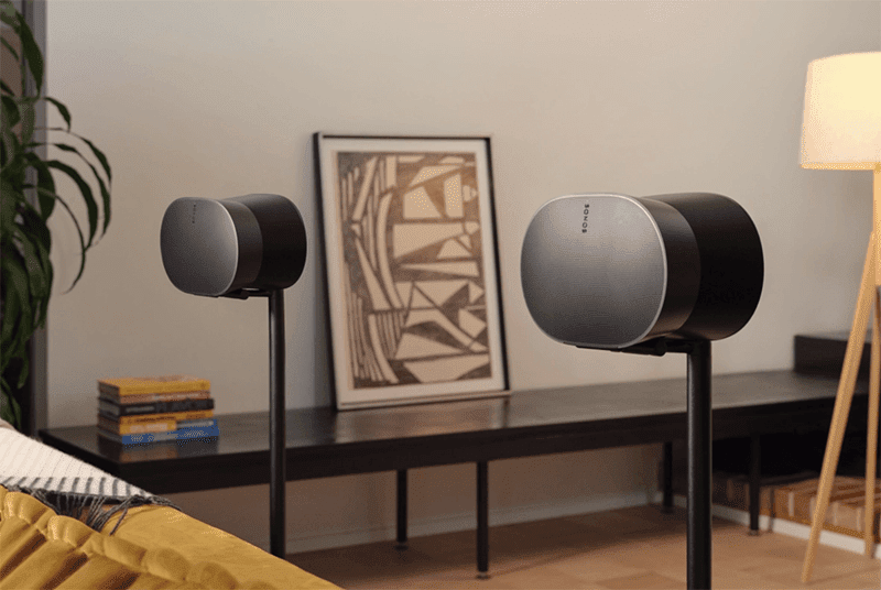 2x Sonos Era 300 with aftermarket stands