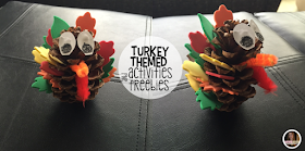 Turkey and Thanksgiving themed crafts, activities, math and literacy centers, ideas and freebies for your kindergarten, preschool and homeschool classrooms.