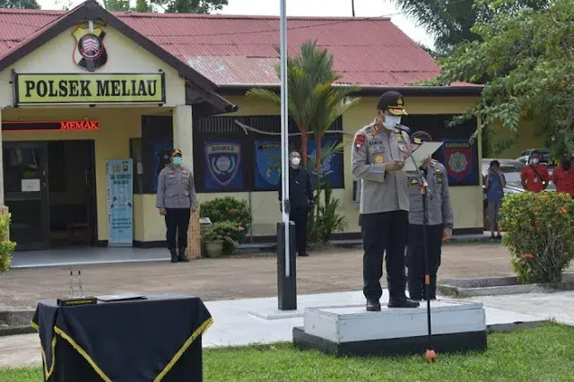 Serah Terima Jabatan Kapolsek Dipimpin Kapolda Kalbar