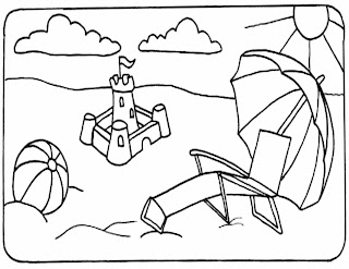 beach coloring pages, kids coloring pages