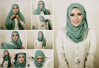 Model Jilbab Untuk Muka Lonjong