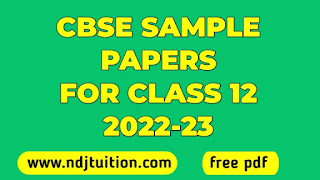 Cbse sample paper for class 12