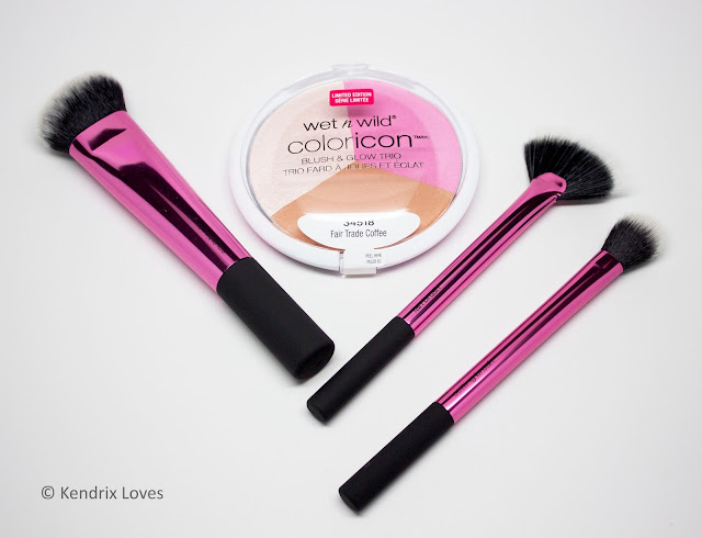 Real Techniques Sculpting Set Brushes and Wet n Wild Coloricon Blush & Glow Trio