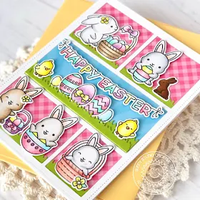 Sunny Studio Stamps: Chubby Bunny Comic Strip Everyday Dies Happy Easter Card by Angelica Conrad 