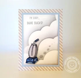 Sunny Studio Stamps: I'm Sorry... That Sucks Vacuum themed Card by Lindsey Sams.