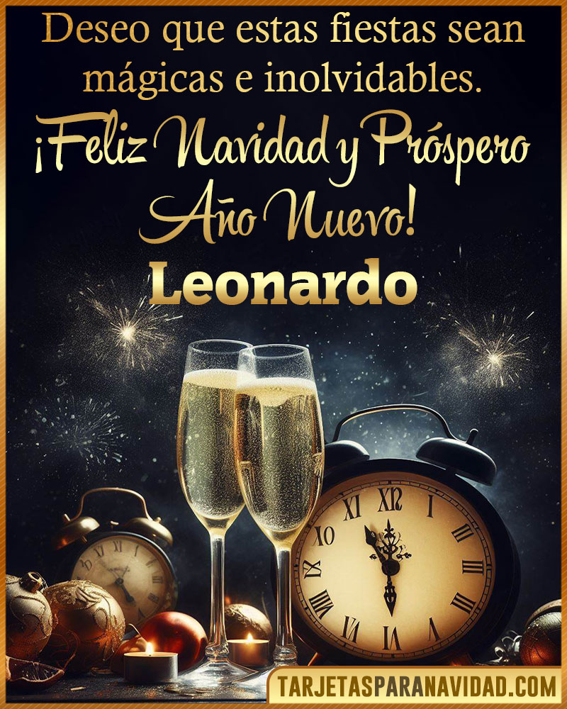 Feliz Navidad y Próspero Año Nuevo Leonardo