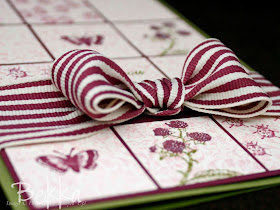 Stampin' Up! Rich Razzleberry Wide Striped Ribbon in action