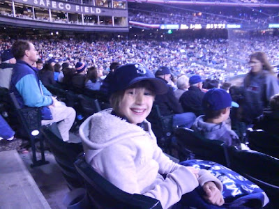 Ten year old Birthday Girl, Seattle Mariners v. Detroit, April 18, 2009. photo Chelsea Wendel/Group News Blog.