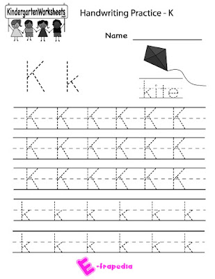 Letter k worksheets kindergarten math worksheet writing practice printable