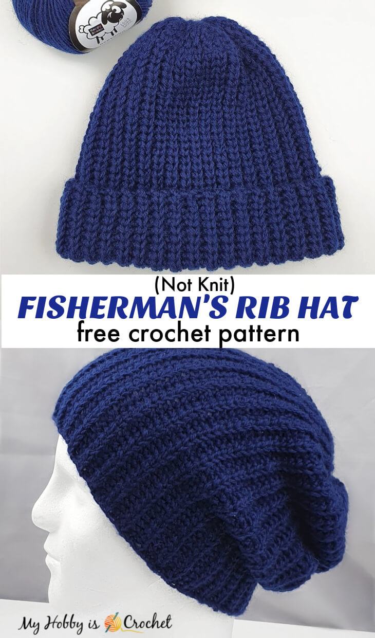 My Hobby Is Crochet: Fisherman's Rib Crochet Hat - Free Crochet