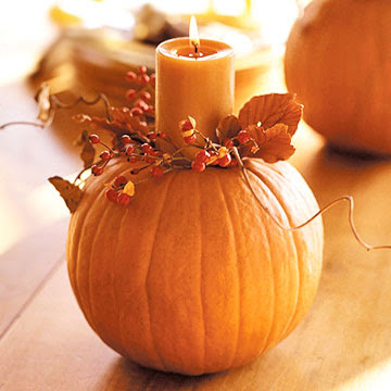 pew candles for weddings Time For Pumpkin Flavors Fall Wedding Centerpieces