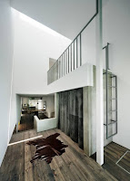 Shiga Narrow Urban Promenade House Design With Concrete Walls And Upper Bridge