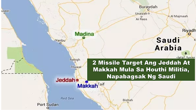 The embassy of the Philippines in Jeddah has issued a public advisory for overseas Filipino workers with regards to the missiles fired by the Houthi militias which are taken down by the Saudi forces. The Filipinos are advised to limit the unnecessary visit to government offices and public places unless it is urgent. The advisory also instructed the OFWs to remain calm and yet vigilant under any circumstances.       Ads    Saudi Arabia's air defense forces shot down on Monday two ballistic missiles over Taif, one heading towards Makkah and the other over Jeddah, Saudi media reported.  The air defense was able to take down the ballistic missiles fired by Iran-backed Houthis in Yemen, according to the report.  The Saudi authorities are yet to issue a formal statement.  This isn't the first time Houthi militias have targeted Makkah -- the most recent attempted attack was in July 2017.  Many Muslims took to social media to express their anger with the trending hashtag #HouthisStrikeMecca.   🇸🇦 — WATCH — Air Defense system in Saudi Arabia intercepts a Houthi missile in the sky’s of Taif. pic.twitter.com/odU0WQqofV  — BELAAZ (@THEBELAAZ) May 20, 2019  Ads        Sponsored Links   Meanwhile, the embassy of the Philippines in Jeddah has issued a public advisory for overseas Filipino workers with regards to the missiles fired by the Houti militias which are taken down by the Saudi forces. The Filipinos are advised to limit the unnecessary visit to government offices and public places unless it is urgent. The advisory also instructed the OFWs to remain calm and yet vigilant under any circumstances.     The fragments of the said rocket landed in Wadi Jalil, which extends to Mecca, noting that this is the second time that the militias are trying to target Mecca.  The total number of ballistic missiles launched by the militias against Saudi Arabia and destroyed by the air defense forces to this day 227 ballistic missiles.