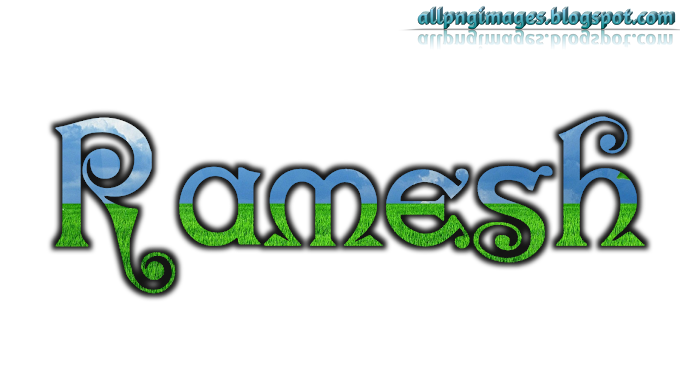 Ramesh 3D name PNG image